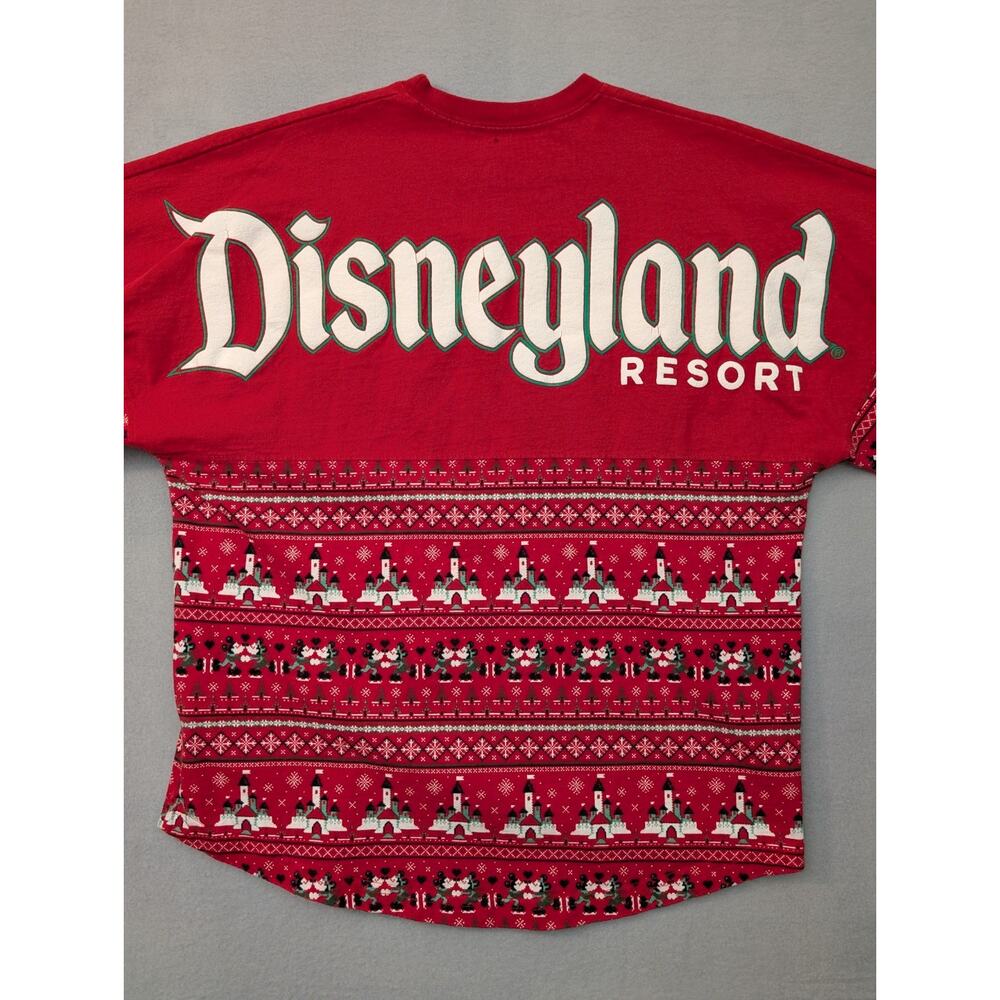 Disneyland Resort Christmas Spirit Jersey Small Red Holiday Sweater Shirt - Picture 6 of 9